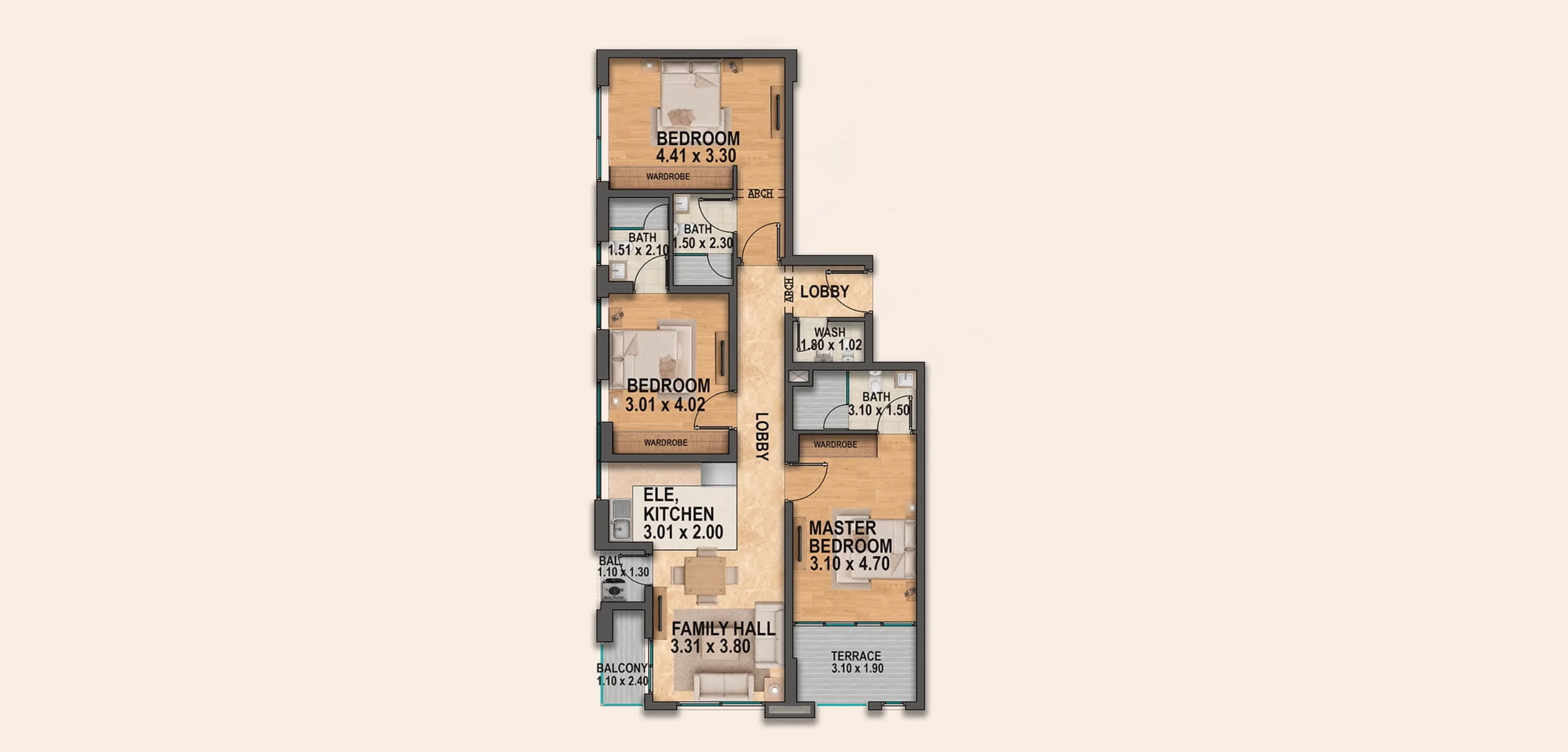 3B Floor Plan