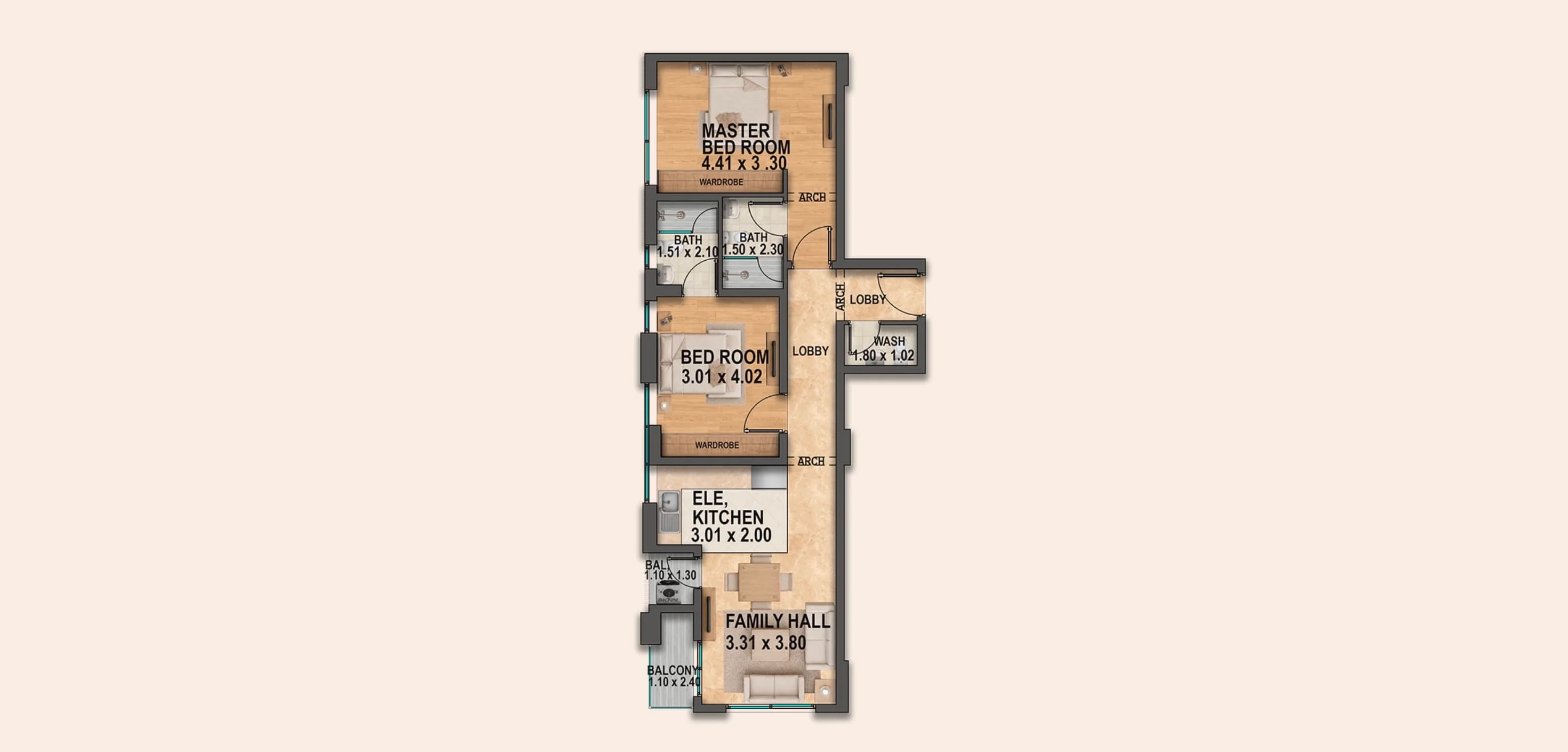 1C Floor Plan